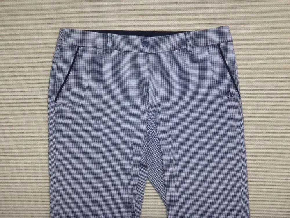  73 98 BEAN POLE GOLF レディース ネイビーサッカー CHECK 夏 パンツ その他 パンツ