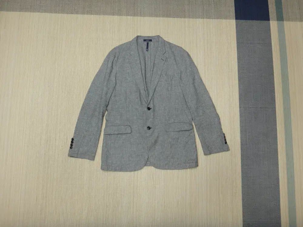 105 ヘジス ハウンドトゥース CHECK リネン混 夏 ジャケット