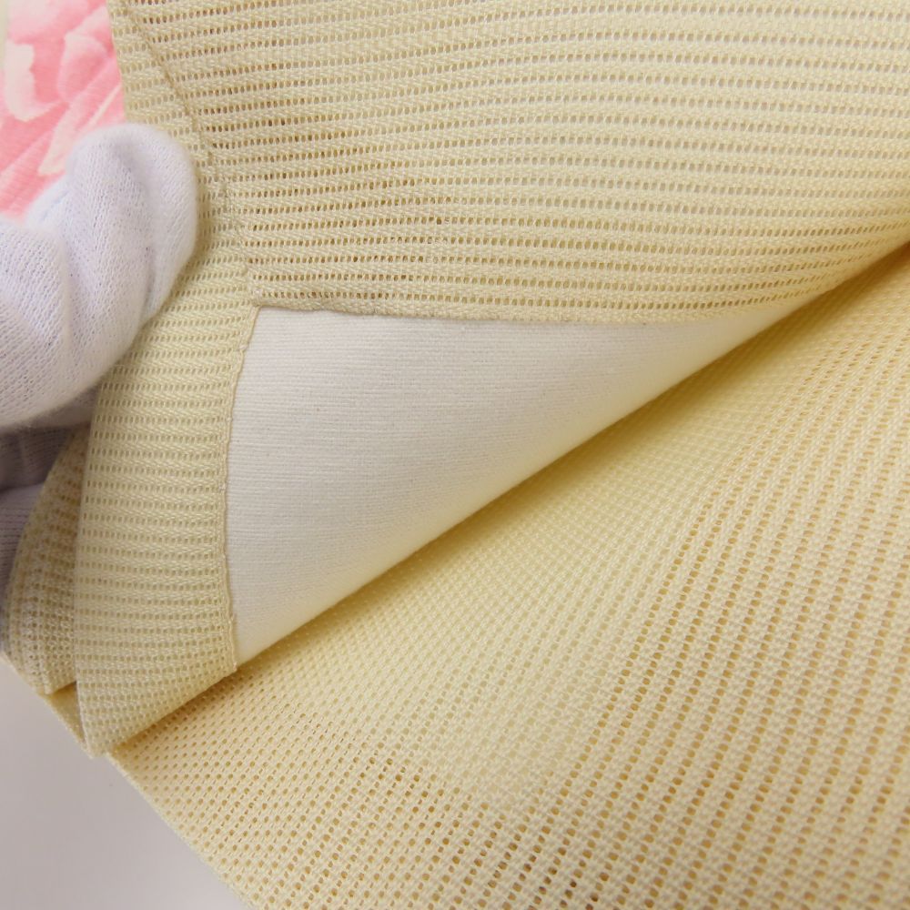 中古】 名古屋帯 しつけ糸あり 正絹(金銀糸除く) 銀糸 アイボリー系