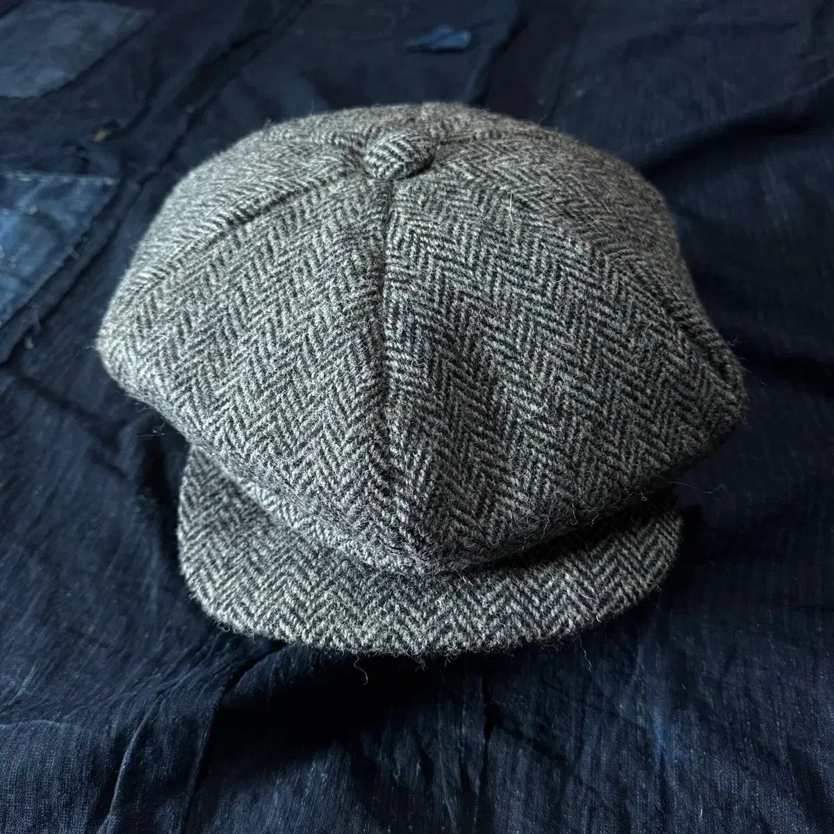 ハリーツイード ヘリンボーン ツイード ウール ニュースボーイハット 60 62