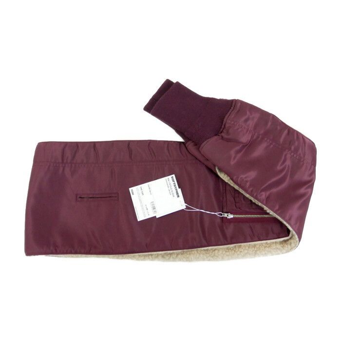 ソフトハイフン 正規 24 AW MA-1 STOLE GLOVE ストールグローブ スリーブ型マフラー 裏ウールパイル -048 BURGUNDY バーガンディ ボルドー ONE SIZE