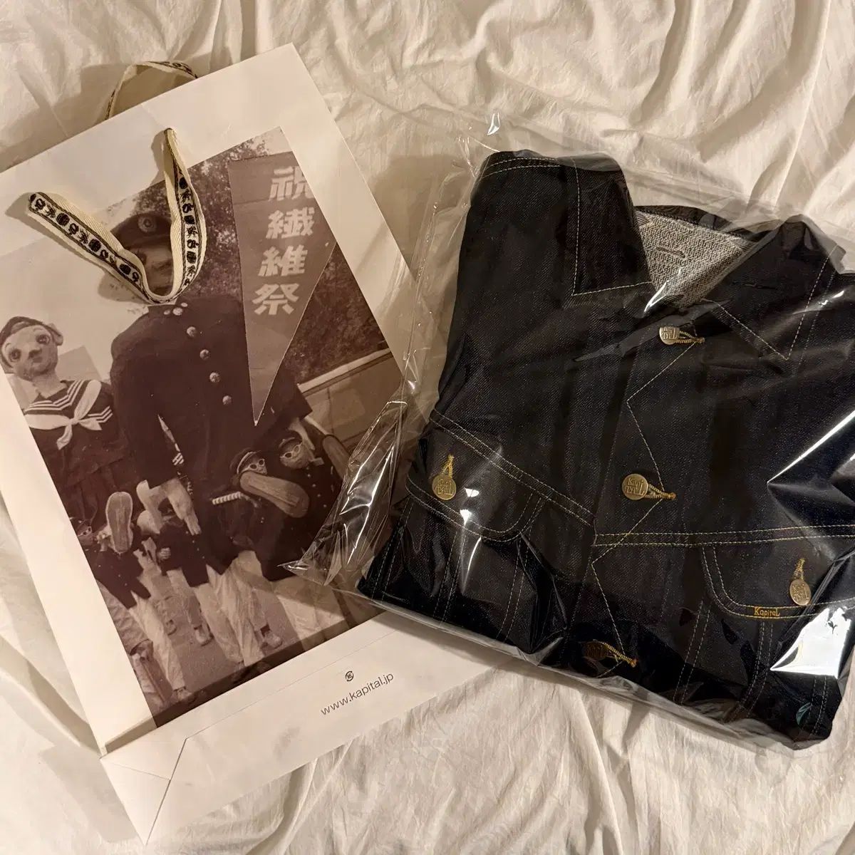 46 KAPITAL 本 Indigo デニムジャケット 長く使える テーラードジャケット 