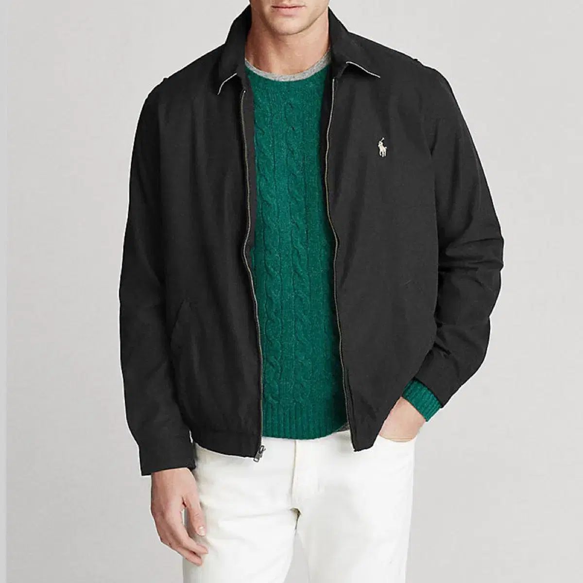 ポロ ラルフローレン ポニーロゴ 刺繍 マイクロファイバー ヴァイスウィング ウィンドブレーカー ブラック L