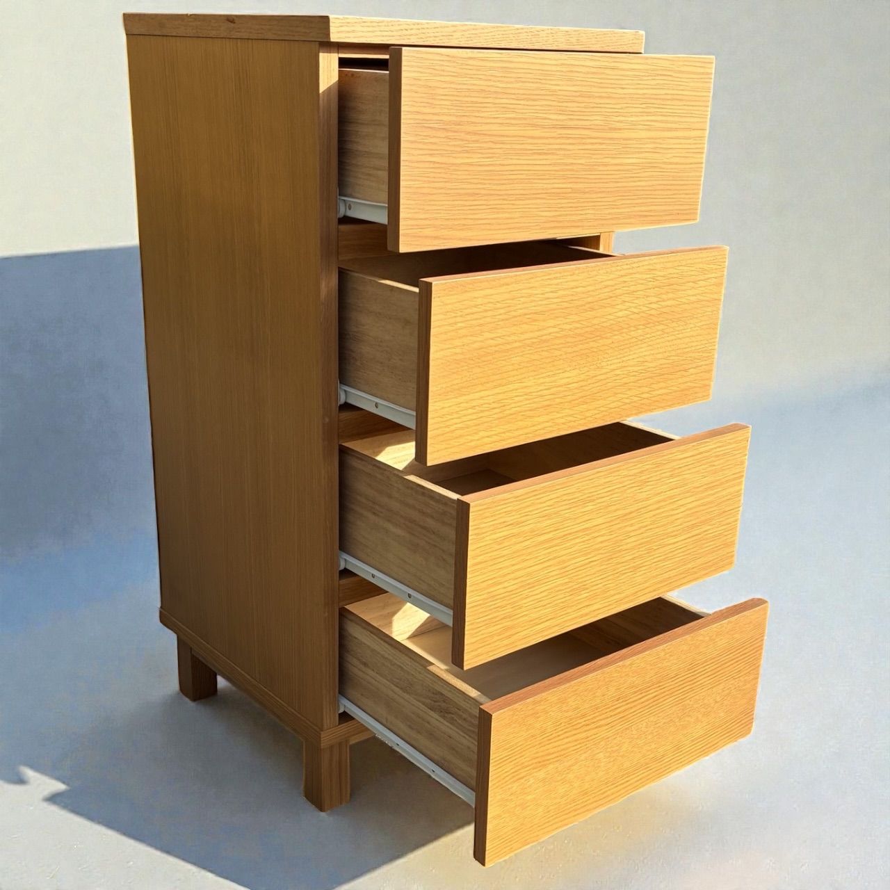 無印良品 廃盤 無印良品 MUJI チェスト オーク材 木製 4段 引き出し