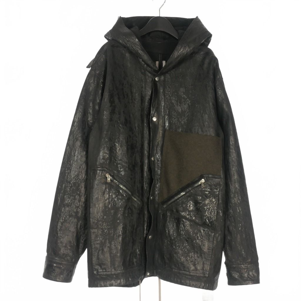 リックオウエンス風ジャケット リックオウエンス Rick Owens 24AW TOUR HOODIE コーティング デニム