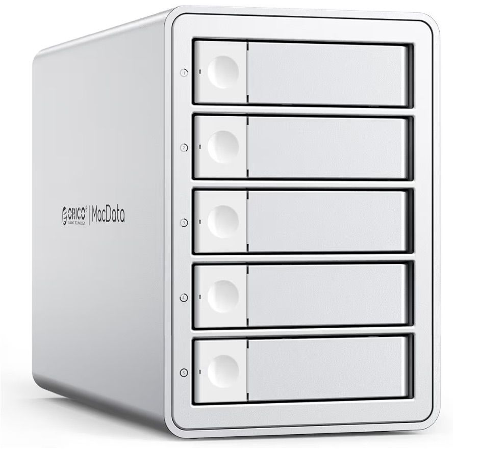 ORICO RAID機能 HDDケース 5台 22 TB 5 USB 3.0 マルチ RAIDモード 2.5 3.5インチ HDD 外付けケース ブラケット付き 冷却ファン搭載 アルミ合金ボディ ハードディスク ベイ UASP対応 150Ｗ内蔵式電源