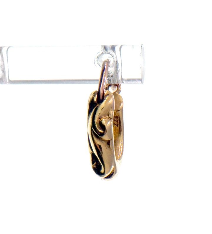 クロムハーツ CHROME HEARTS 22 K TNY HOOP SCRL タイニー スクロールフープ ゴールド ピアス 46196