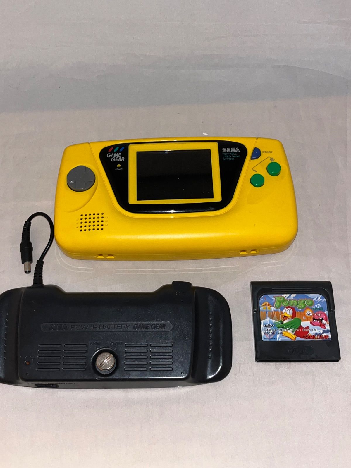 ゲームギア本体 イエロー パワーバッテリー 動作 ソフト ゲームギア
