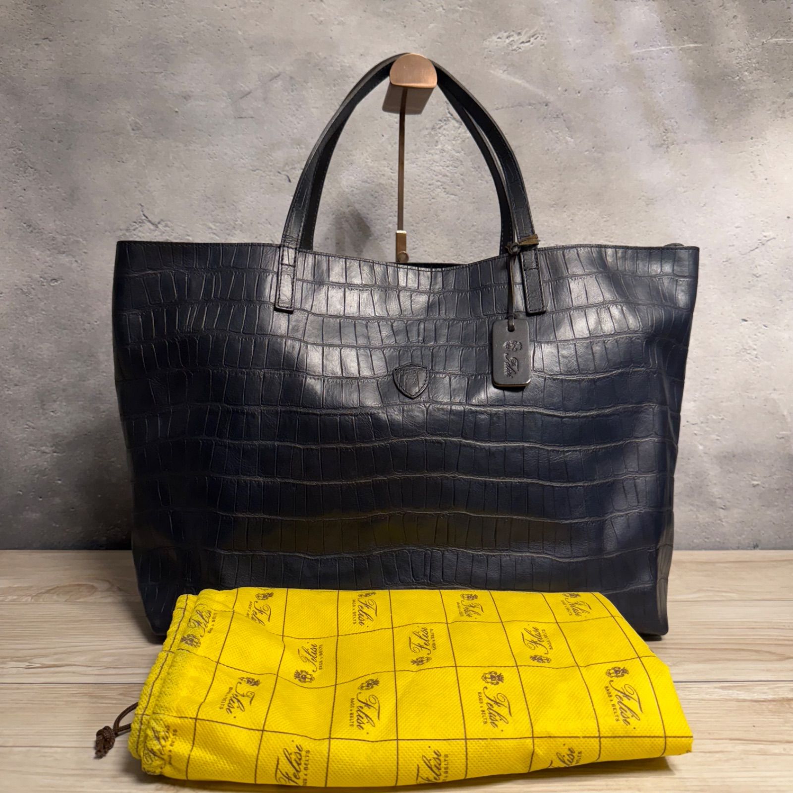 Felisi フェリージ 11-91 トートバッグ ダークネイビー 大容量 上質