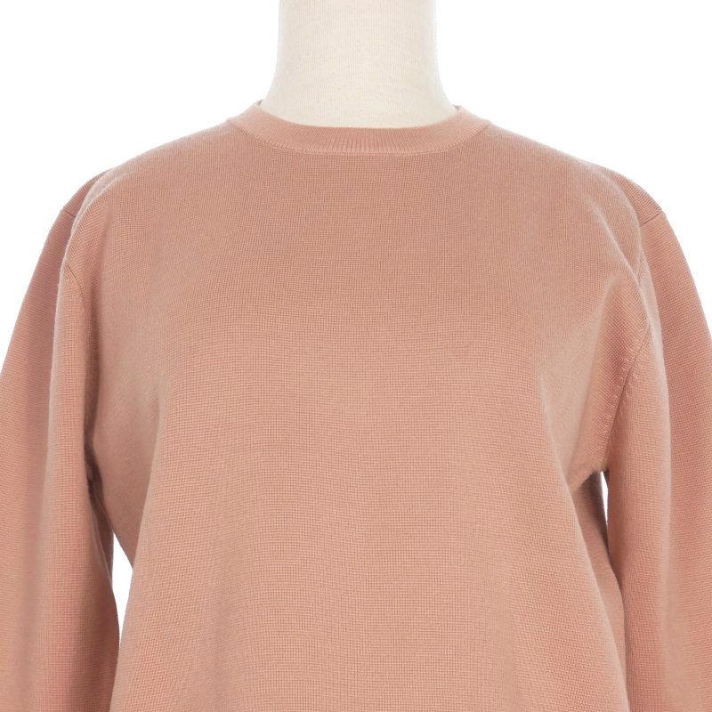 エブール ebure ミラノリブクルーネックプルオーバーウールニット