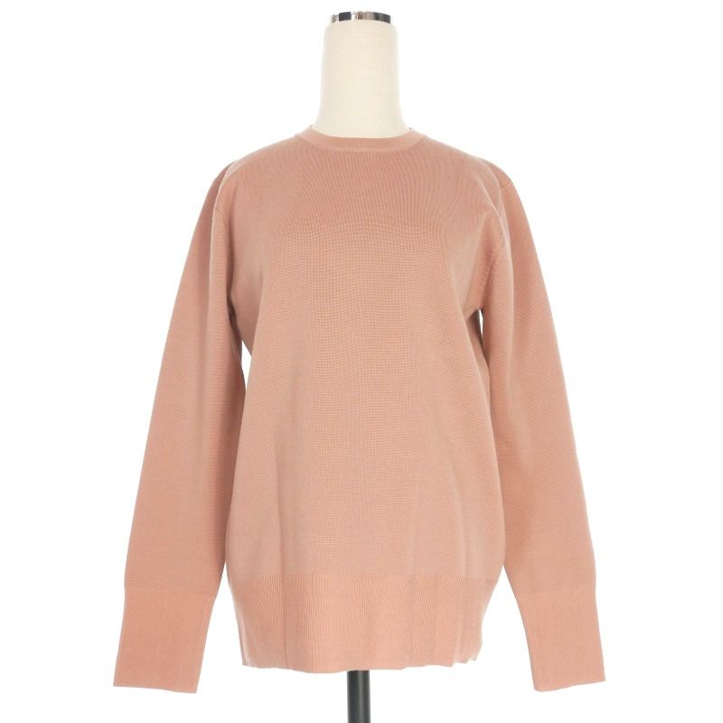 エブール ebure ミラノリブクルーネックプルオーバーウールニット