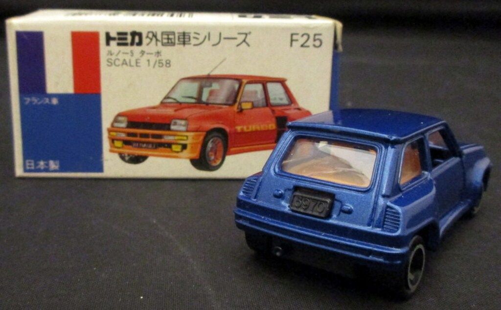 トミー トミカ/青箱/小田急特注 ルノー5ターボ/紺メタ無地 F25-2-4