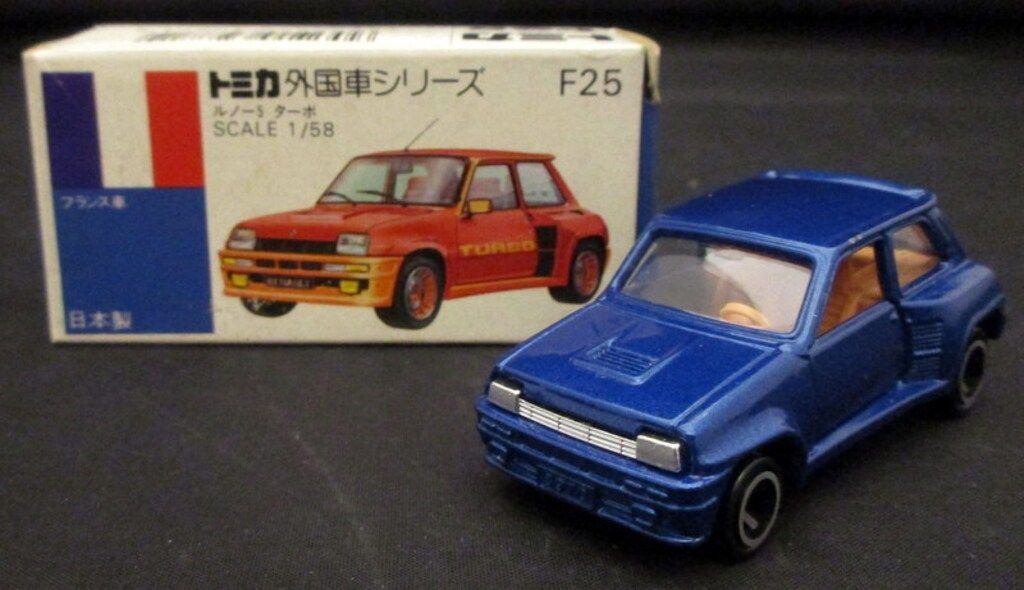 トミー トミカ/青箱/小田急特注 ルノー5ターボ/紺メタ無地 F25-2-4