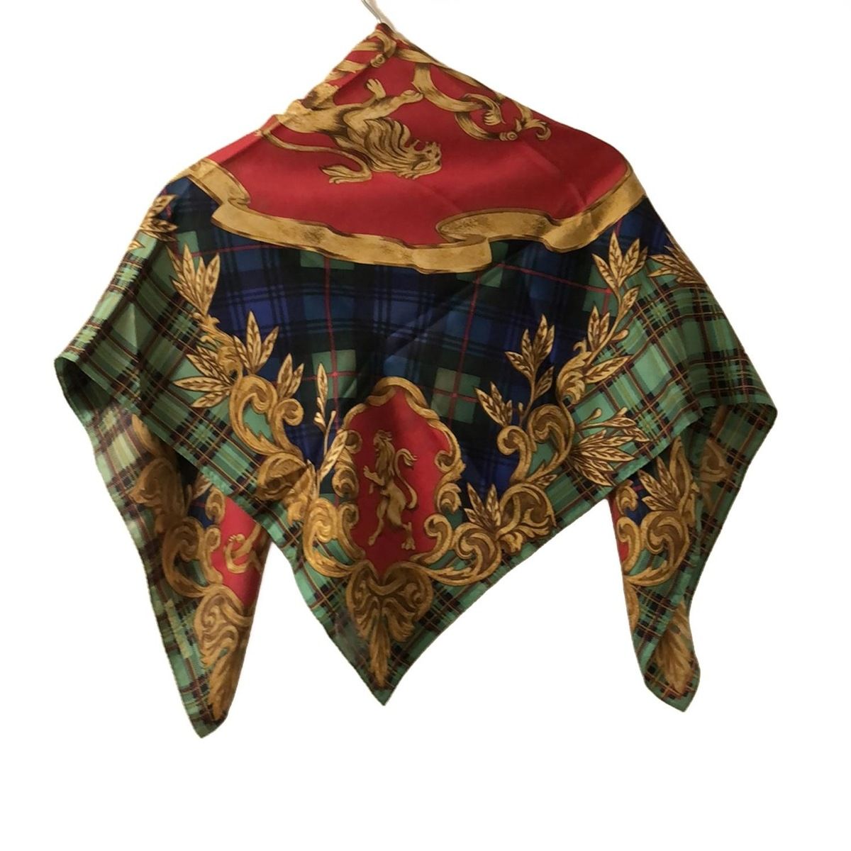 RalphLauren(ラルフローレン) スカーフ - グリーン×レッド×マルチ