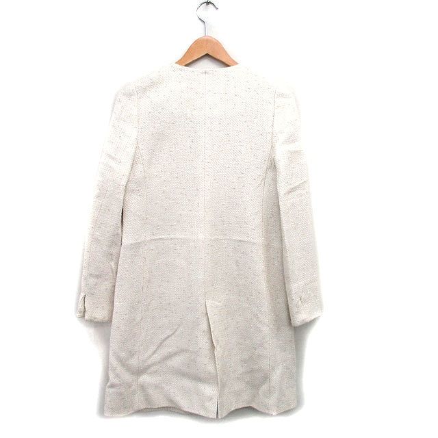 ジャスグリッティー JUSGLITTY ノーカラー コート ミドル丈 ツイード 1