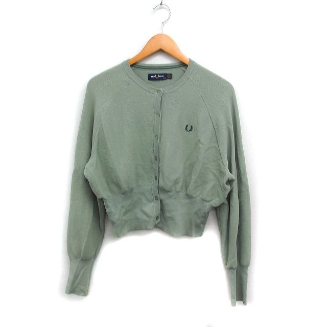 フレッドペリー FRED PERRY ニット カーディガン ロゴマーク刺繍 丸首