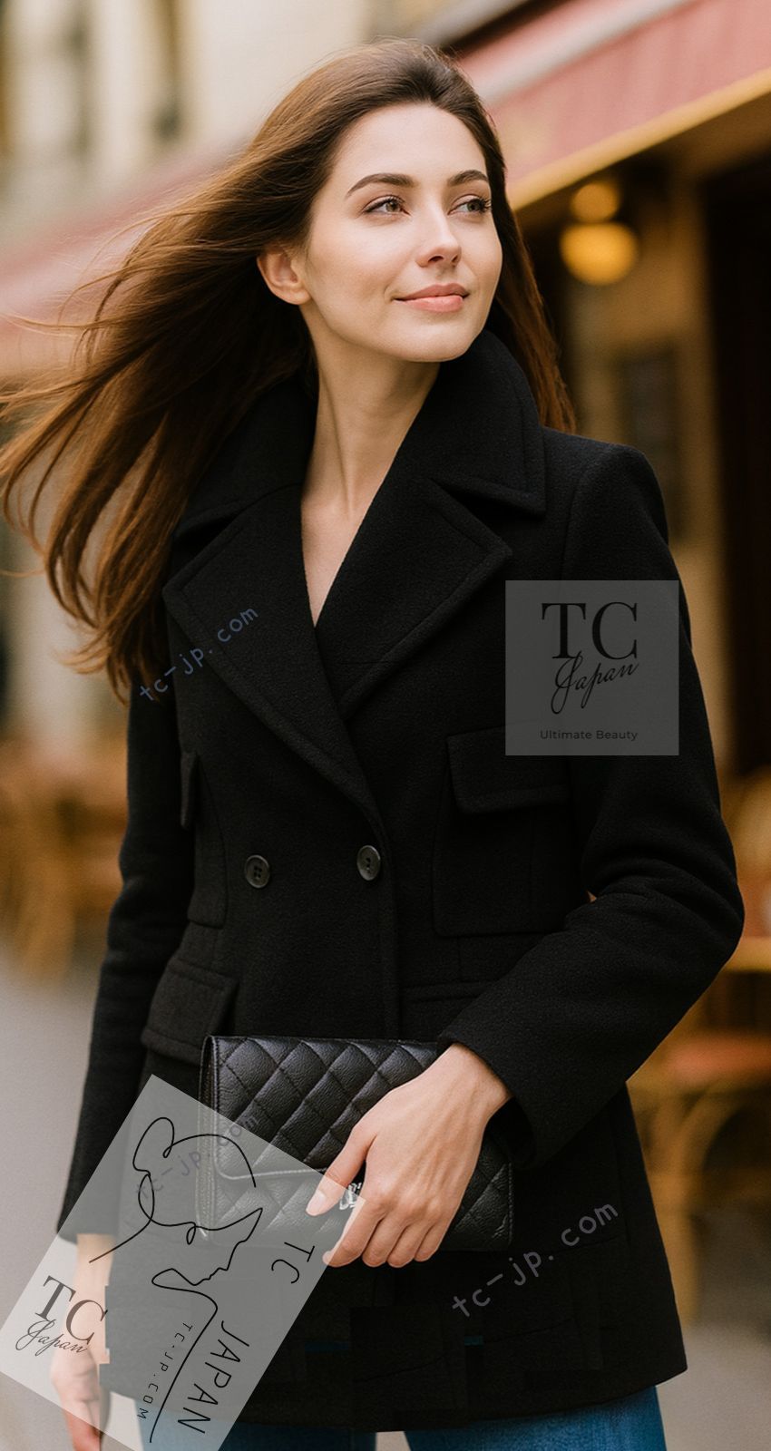 シャネル ジャケット CHANEL ヴィンテージ ブラック ソフト カシミア