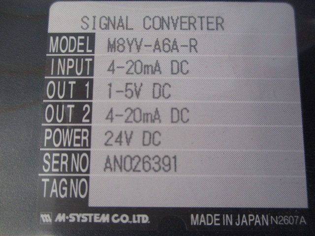 入力アイソレータ M 8 YV-A 6 A-R