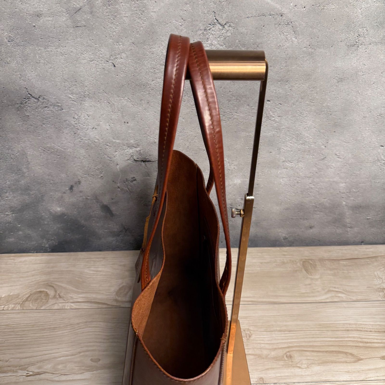 genten ゲンテン バイカラー オールレザー トートバッグ ビジネスバッグ genten ゲンテン オールレザー トートバッグ 大容量 本革 ブラウン