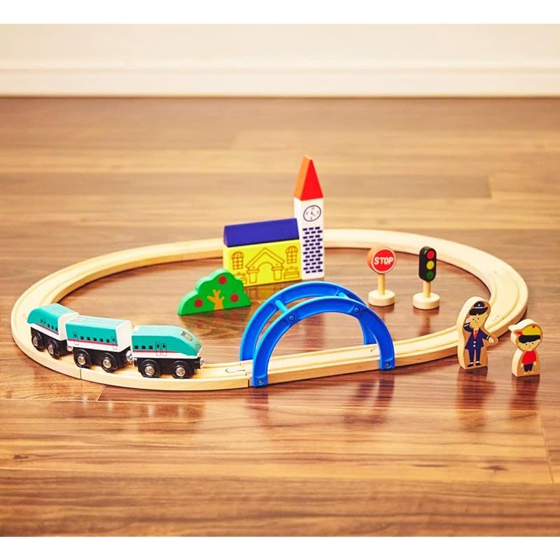 moku TRAIN はじめての木製電車セット E 5系新幹線はやぶさ3両付き 1