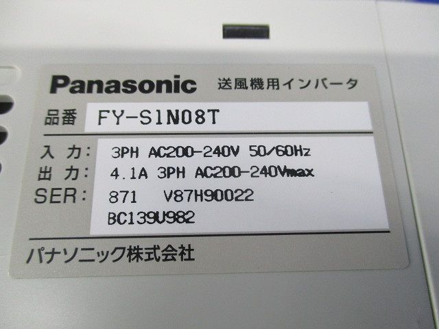 送風機用インバーター FY-S 1 N 08 T