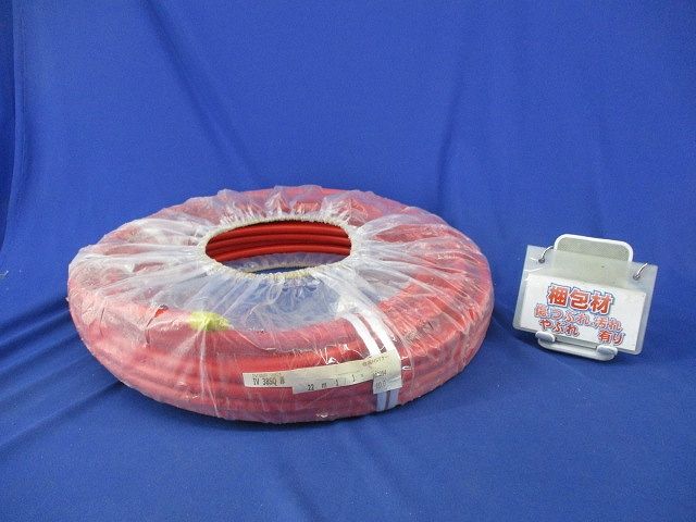 ビニル絶縁電線22ｍ 赤