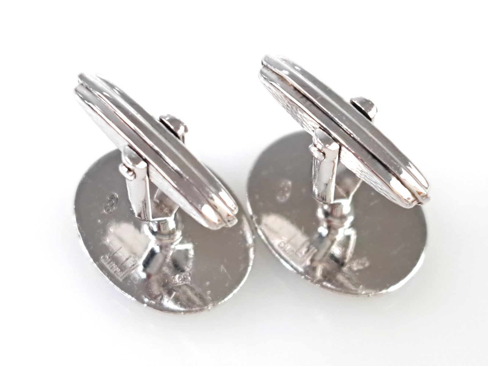 ダンヒル dunhill オーバル カフス カフリンクス シルバー925 ブルー