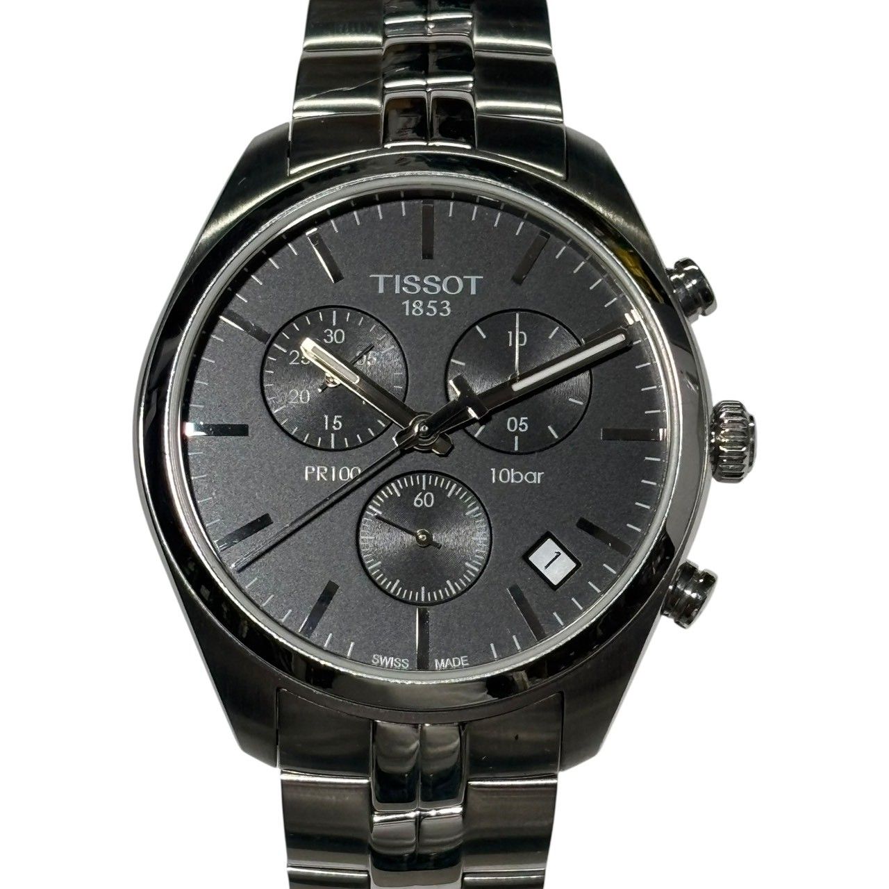 TISSOT ティソ PR 100 CHRONOGRAPH クロノグラフ アナログ ウォッチ 腕時計 T101.417.11.051.00 - 文字盤 ブラック 10bar T101417A