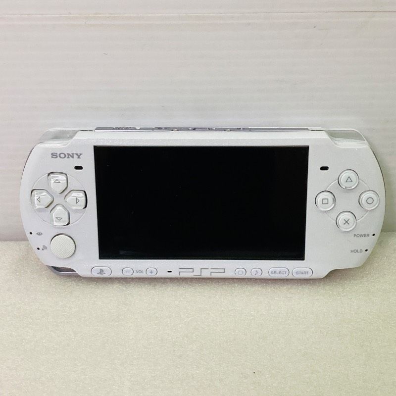 バッテリー付 PSP本体 パール ホワイト PSP-3000 メモリーカード付 ポーチ付 ACアダプター付 BK 5