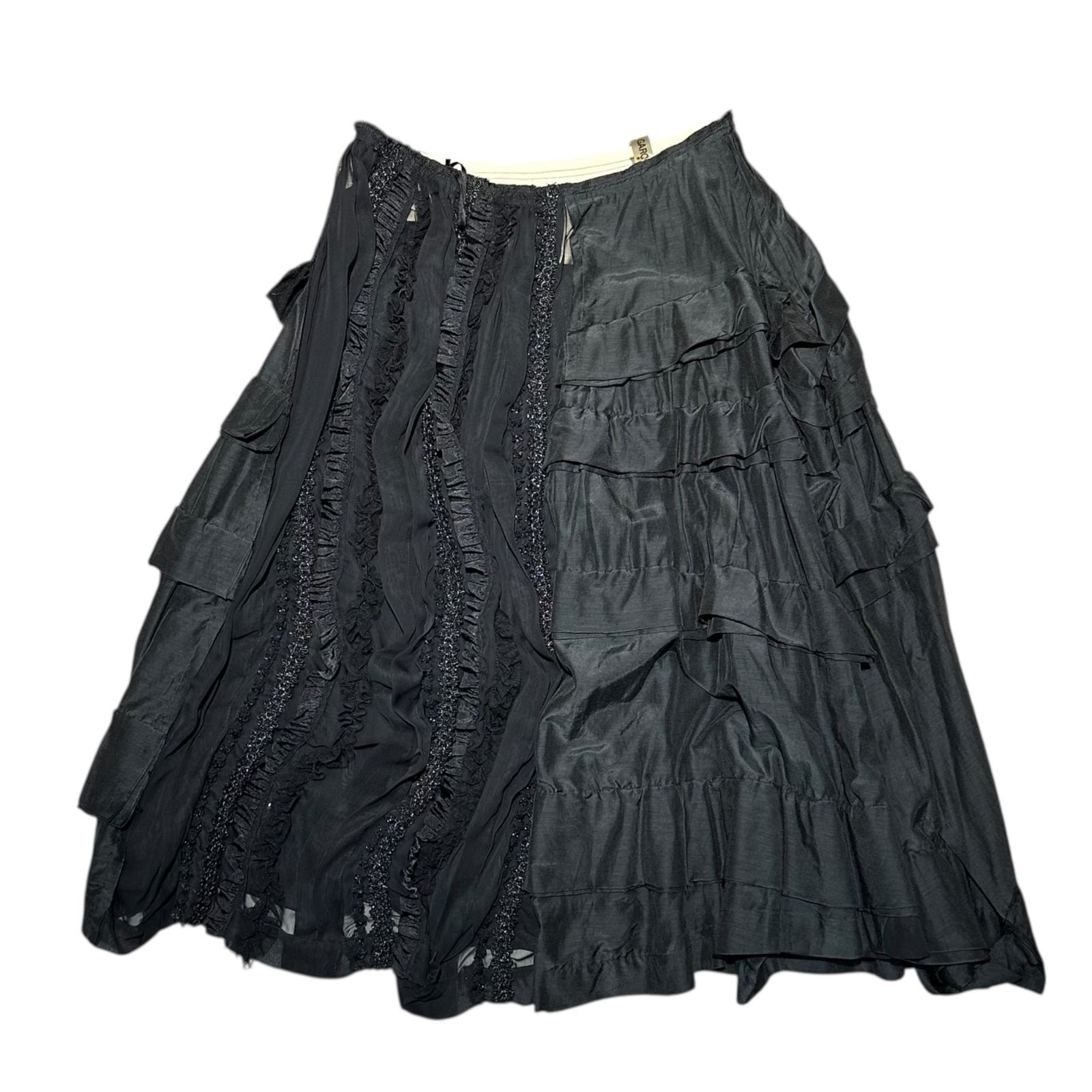 COMME des GARCONS(コムデギャルソン) Lace-embellished tiered skirt
