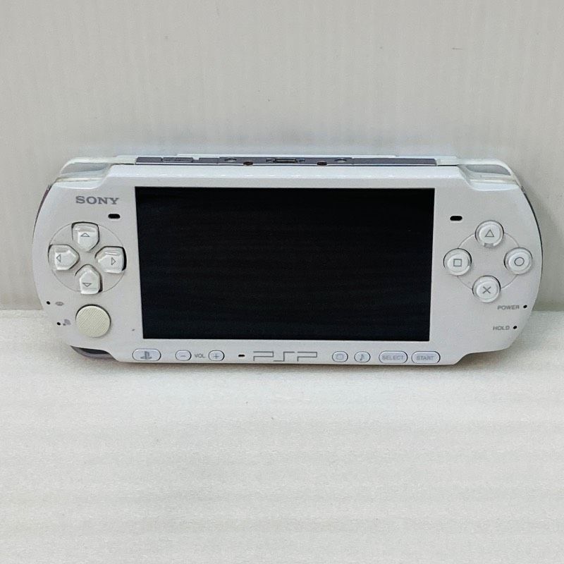 バッテリー付 PSP本体 パール ホワイト PSP-3000 メモリーカード付 ポーチ付 ACアダプター付 BK 9