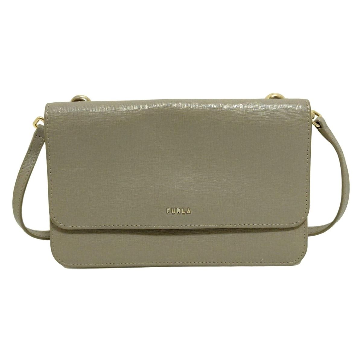 FURLA(フルラ) ショルダーバッグ - グレーベージュ レザー