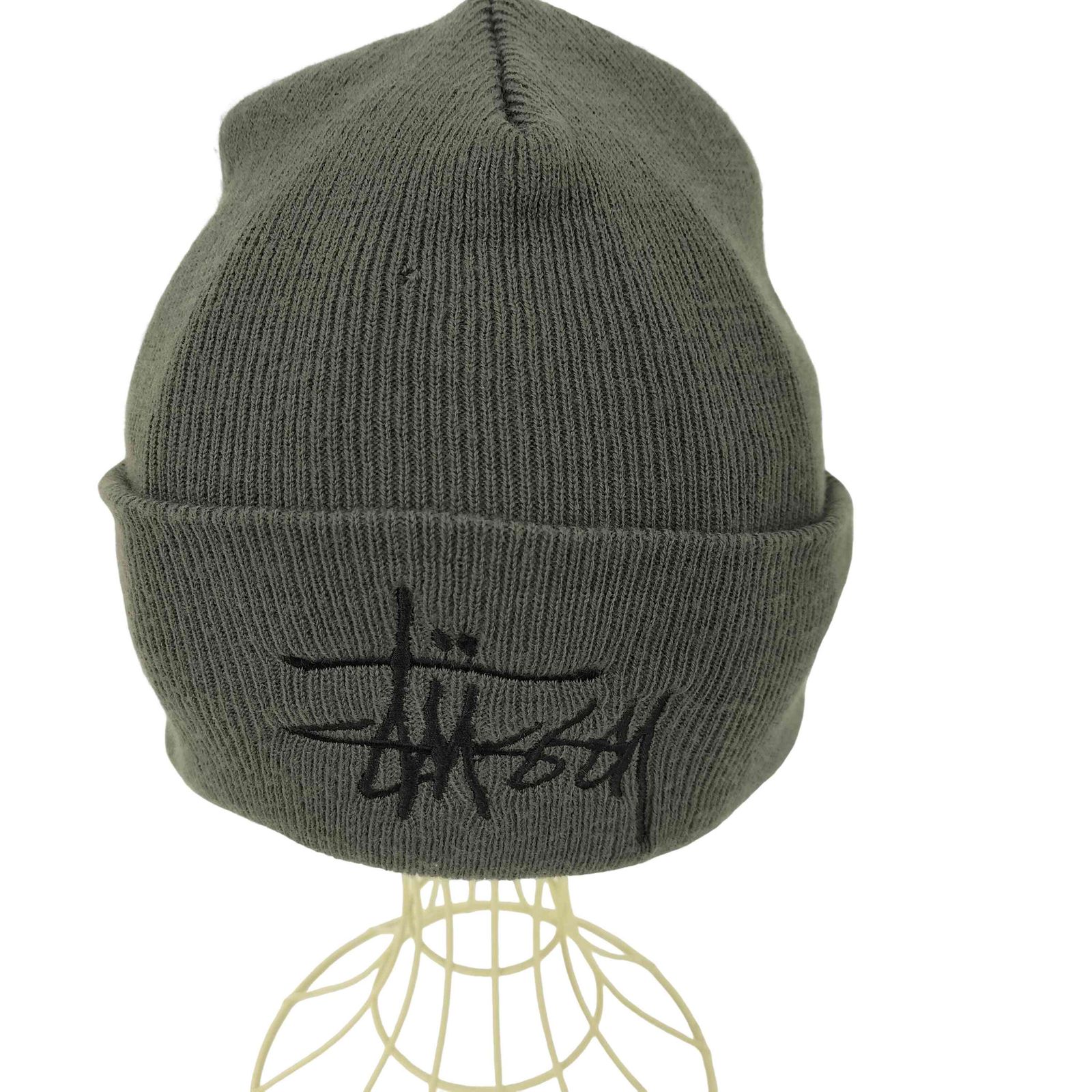 ステューシー Stussy 90 S CAPS ショーン フォント ロゴ 刺繍 アクリル ニット キャップ ビーニー メンズ 表記無