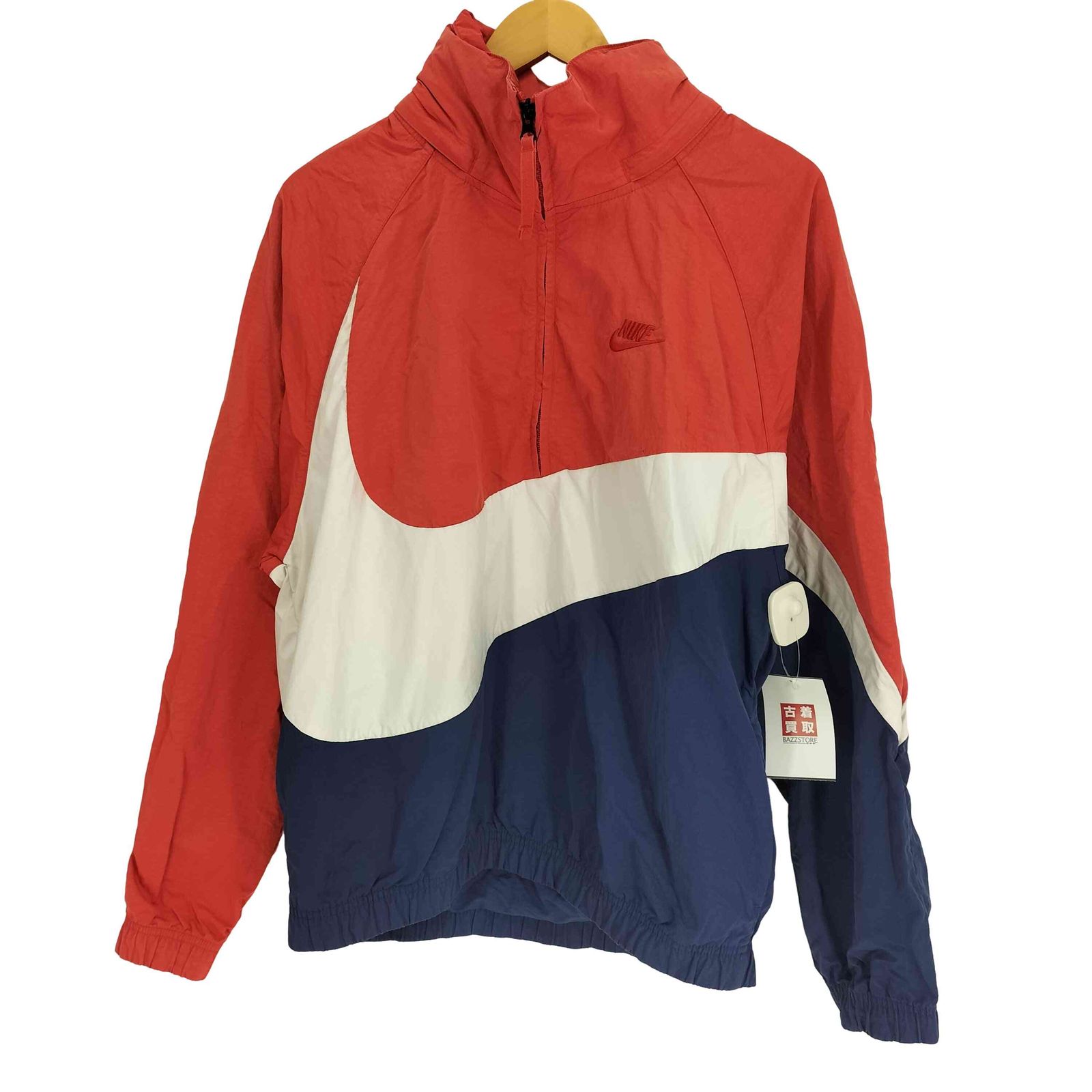 ナイキ　NIKE アノラック　ナイロンジャケット　00s フーディー　刺繍　古着 中古・古着通販】NIKE (ナイキ) 90s キルティングナイロンアノラック