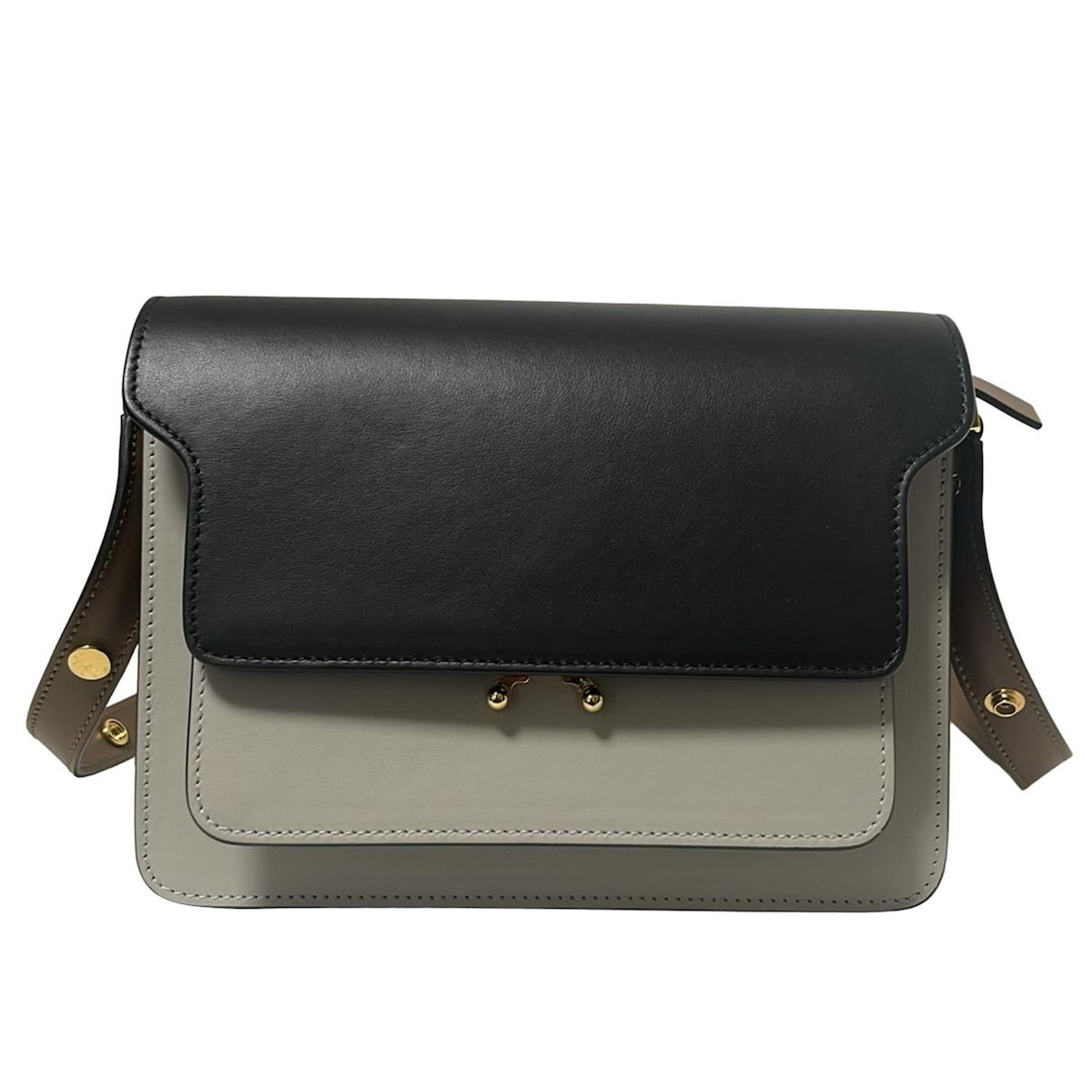 MARNI(マルニ) ショルダーバッグ トランク ライトグレー×ブラウン×黒