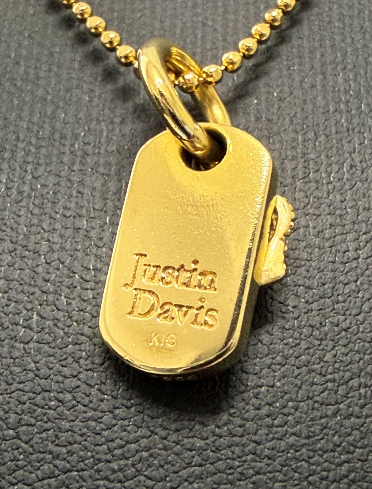 レア 美品 Justin Davis ジャスティンデイビス K18 YG クラウン パヴェ 