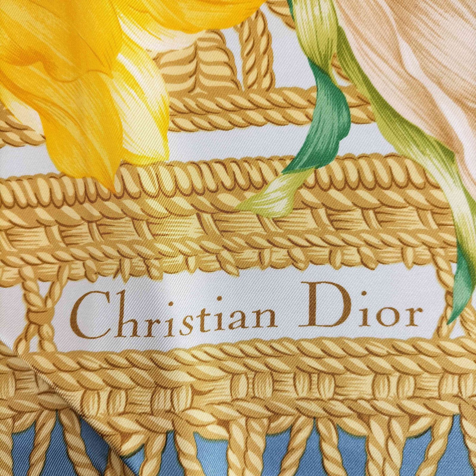 クリスチャンディオール Christian Dior 花柄 大判スカーフ レディース