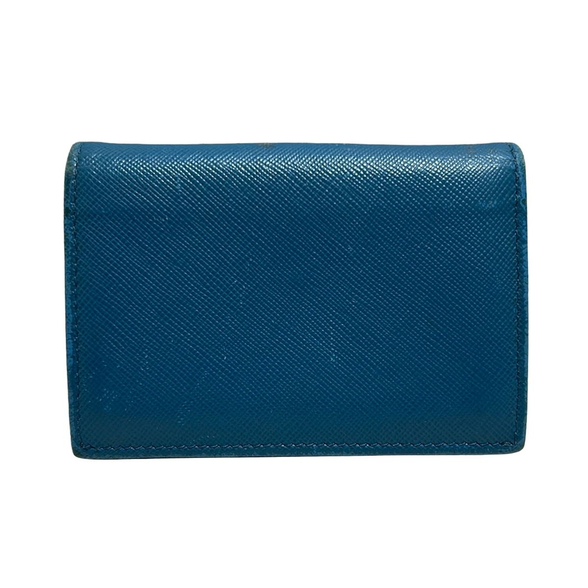 PRADA(プラダ) 名刺入れ - ブルーグレー レザー - メルカリ