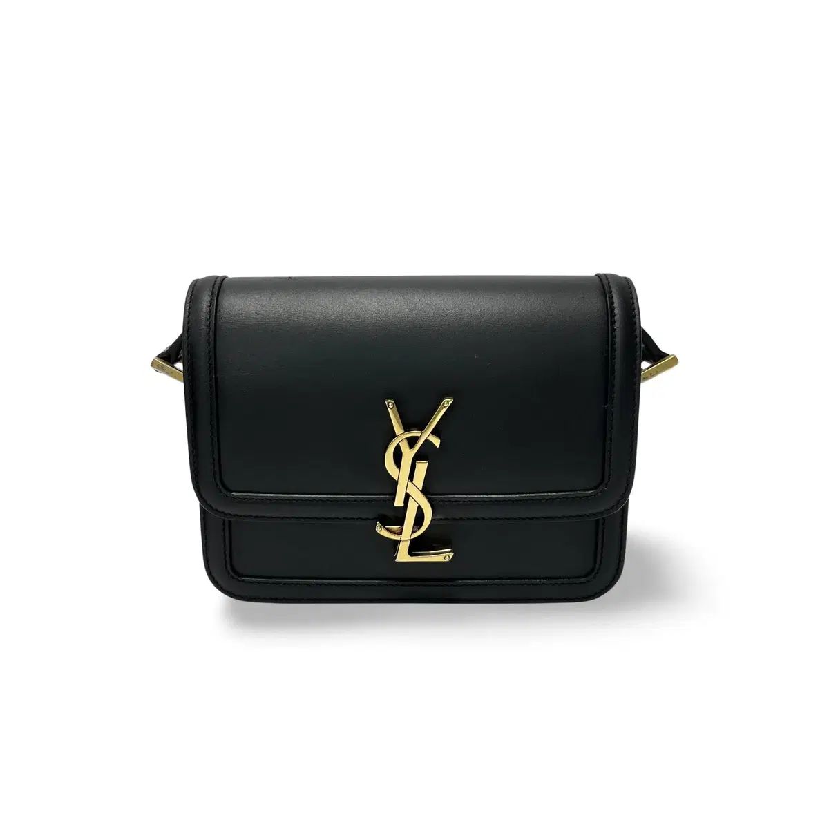 パピス Saint Laurent ソールペリーノ ボックス スモール サッチェルバッグ ブラック ゴールド