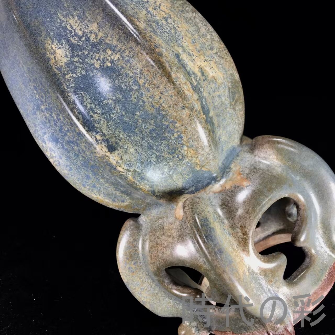 中国古美術『宋代 鈞窯 双耳八宝瓶 29.5cm』青釉古磁 花瓶 骨董品 賞物