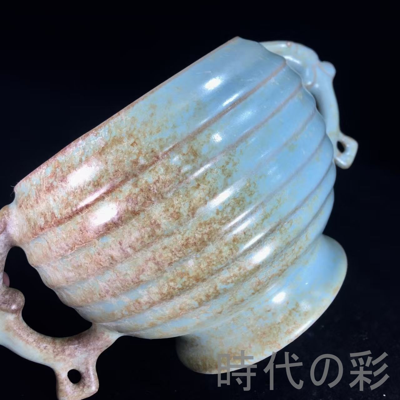 中国古美術『宋代汝窯 香炉』仏具 香道具 古陶磁 古美術 賞物 文房置物