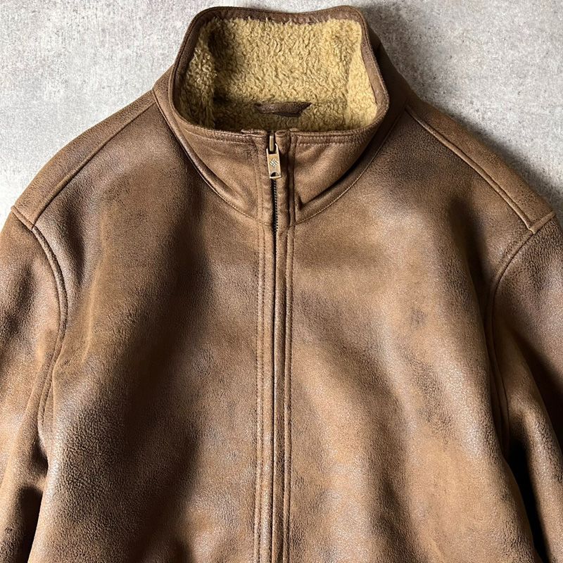 Columbia コロンビア 00s Wool-Jacket 00s Columbia ボア ライナー フェイク ムートン ジャケット L / 00年代