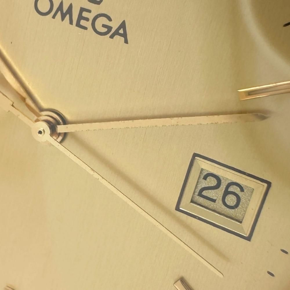 OMEGA/オメガ】53427589 デビル 電池交換済 腕時計 GP/レザー クオーツ