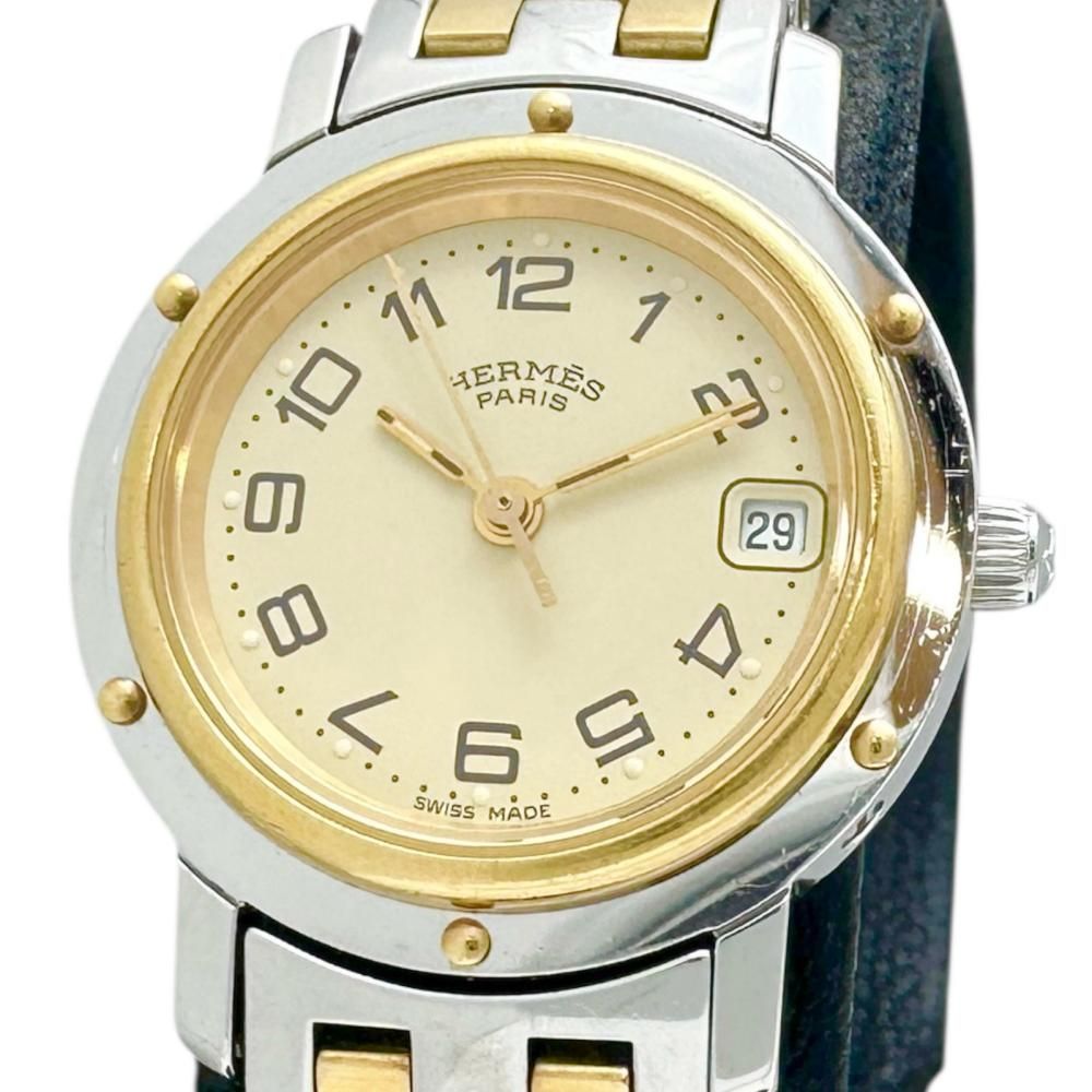 HERMES/エルメス】CL4.220 クリッパー 腕時計 ステンレススチール/GP