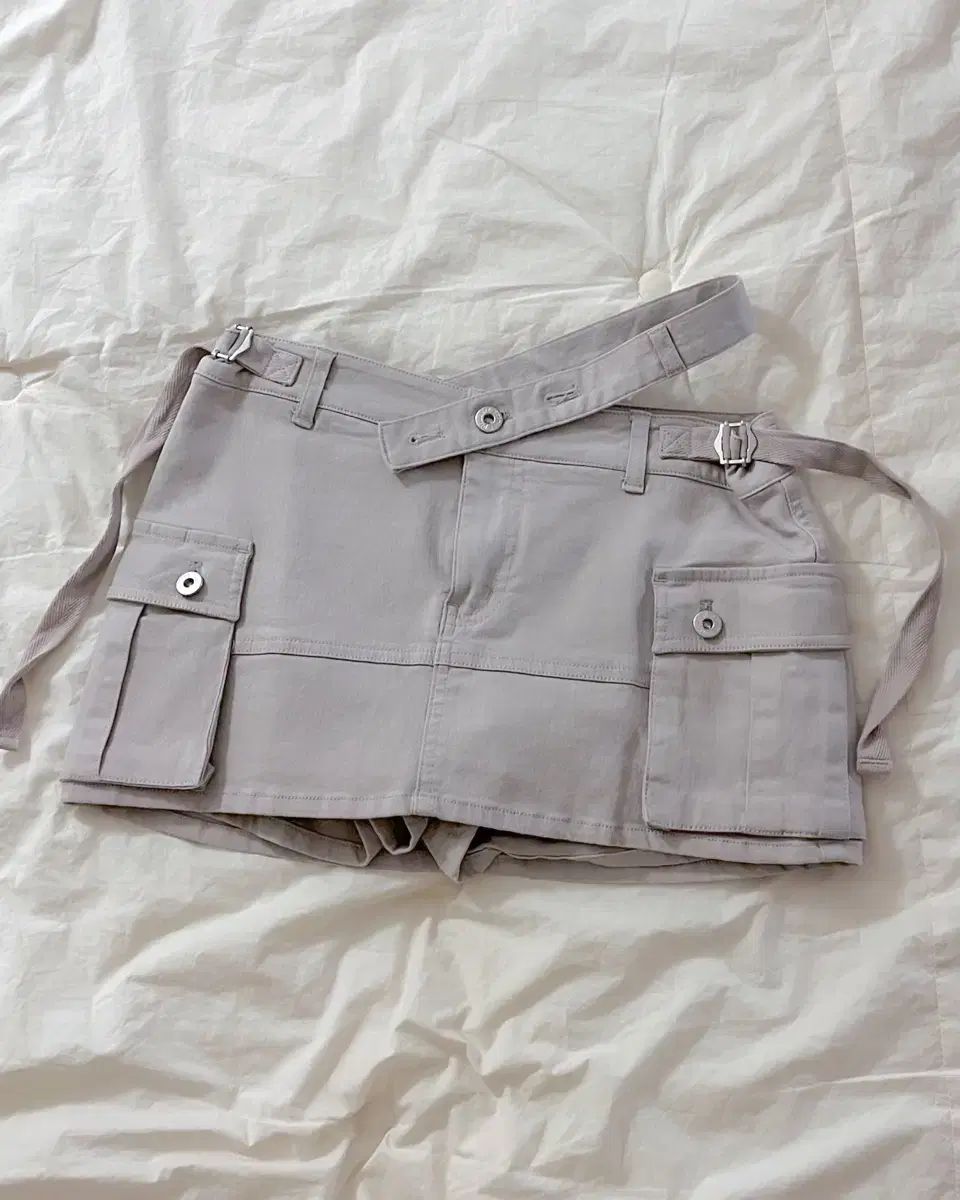 PAIN OR PLEASURE NIX ミニ スカート グレー S ペオプル