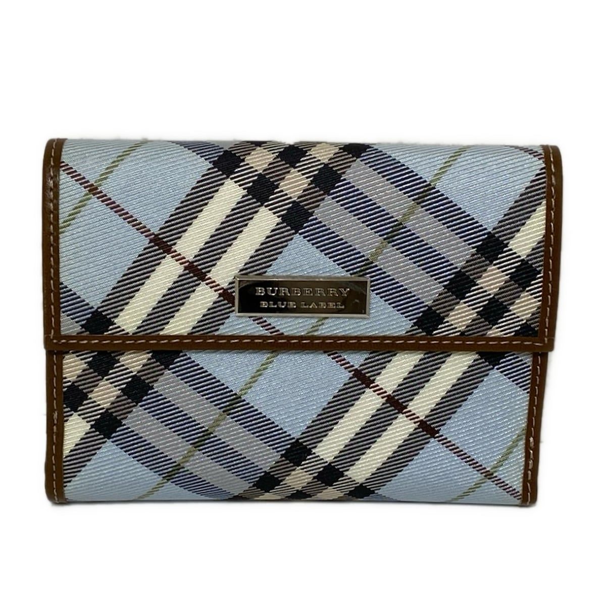 Burberry Blue Label(バーバリーブルーレーベル) Wホック財布 - ライト