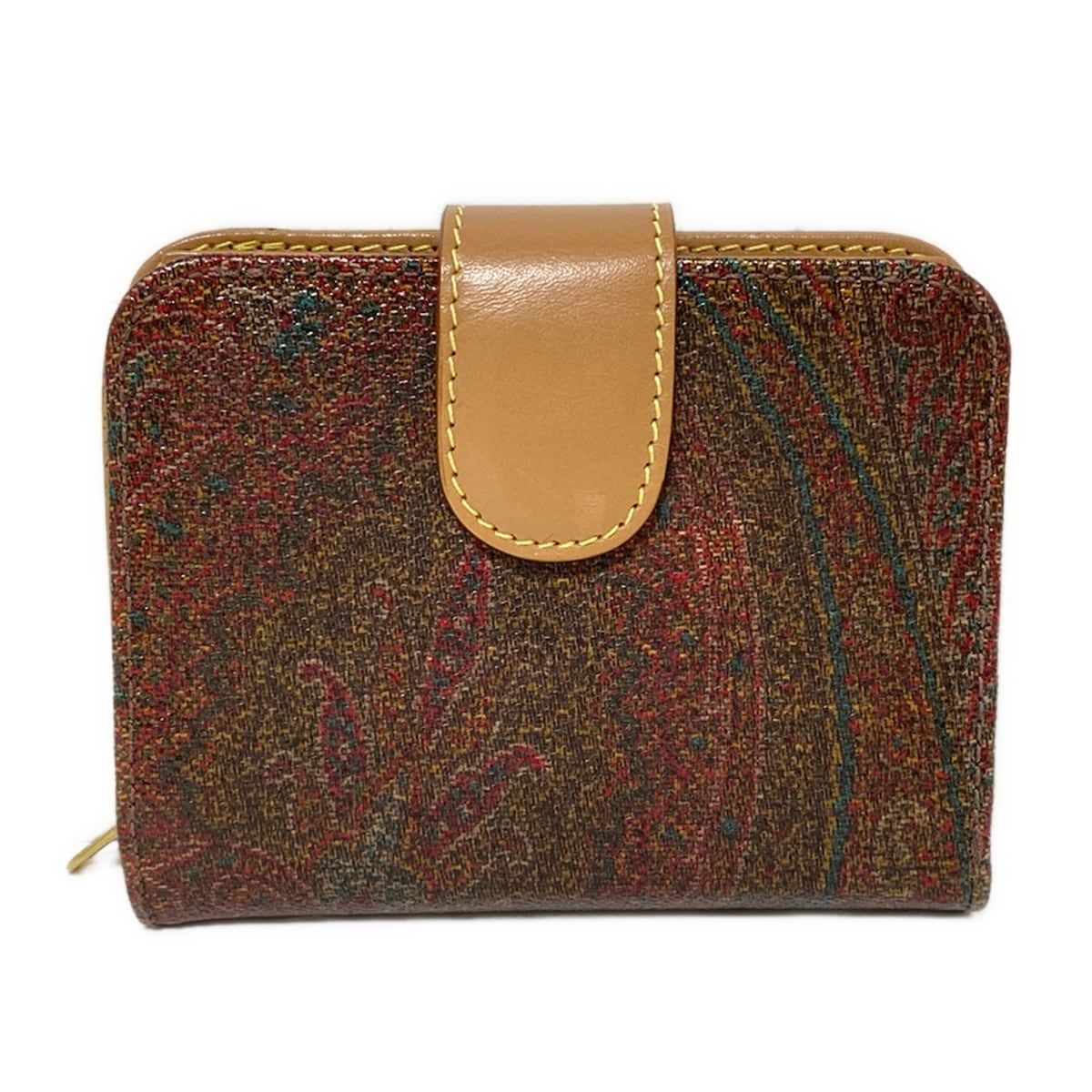 ETRO(エトロ) 2つ折り財布 - レッド×ブラウン×マルチ ラウンド