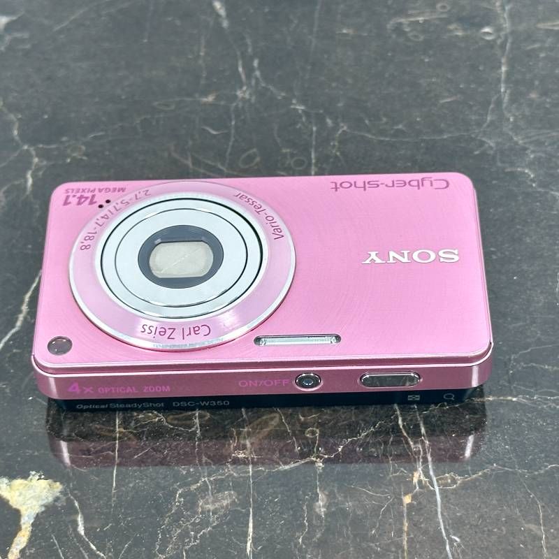 美品】SONY Cyber-shot DSC-W350 ピンク 1410万画素 Carl Zeissレンズ