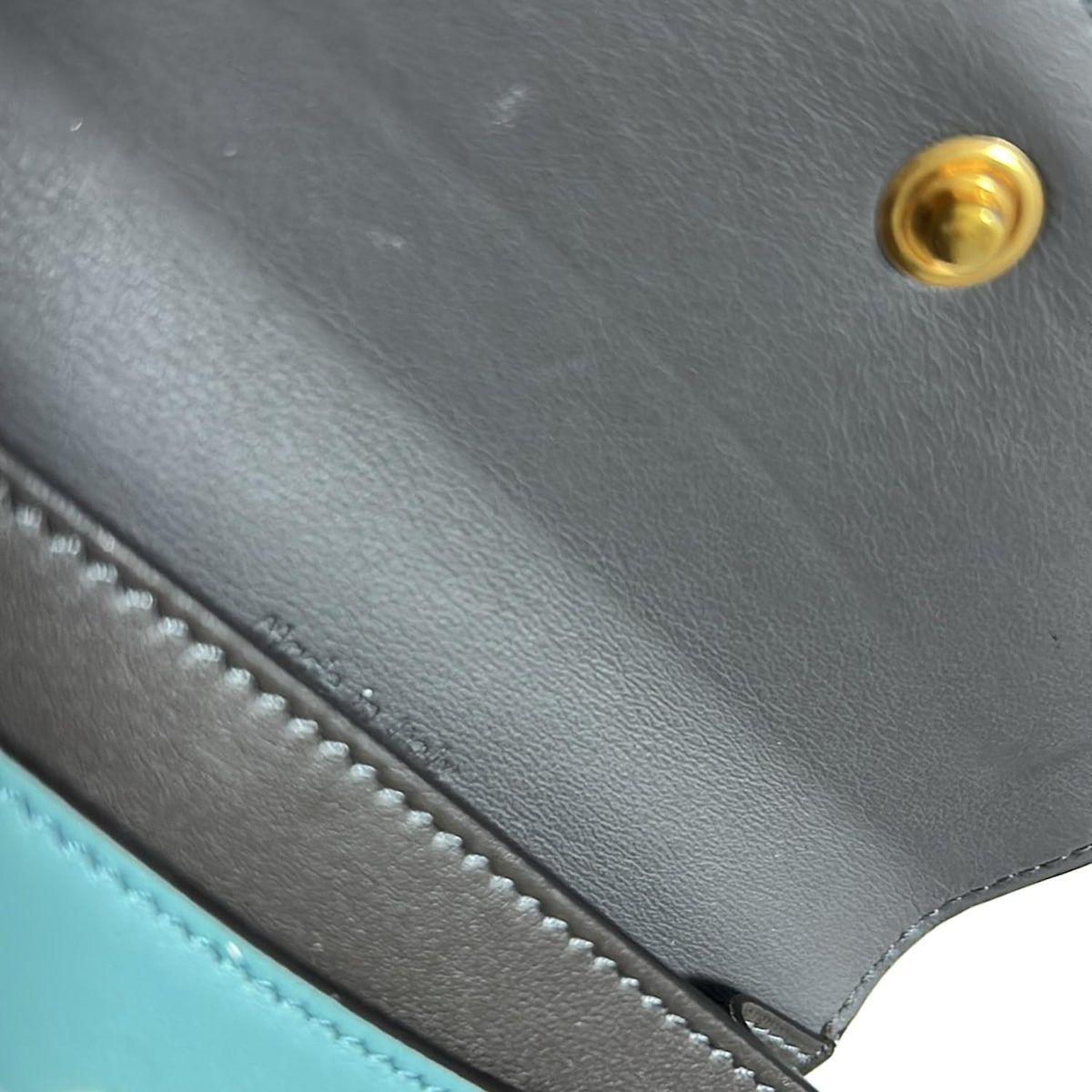 CELINE(セリーヌ) 名刺入れ - ライトグレー×ダークグレー×ブルー