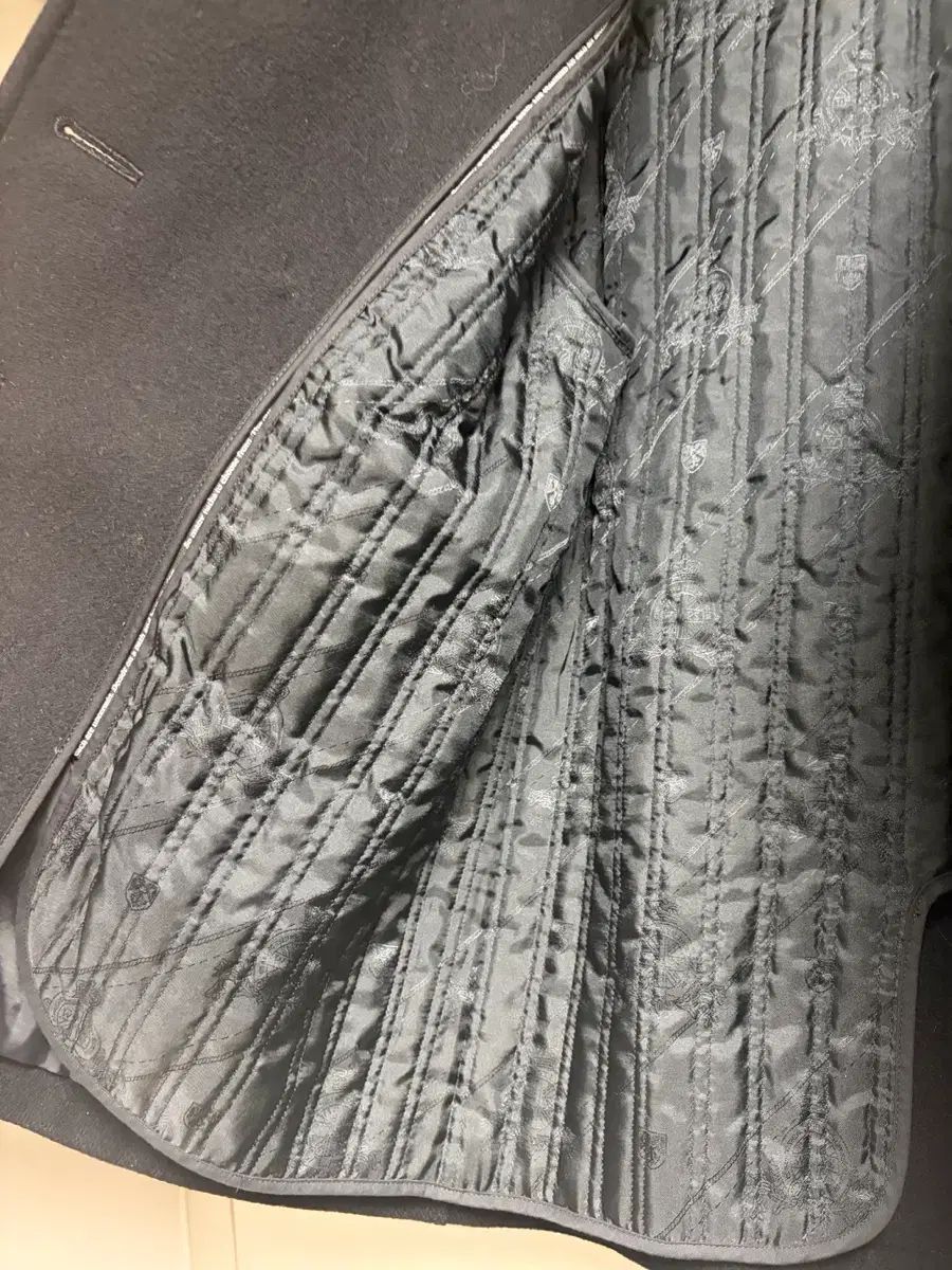 wtaps ダブルタップス 멜튼울 블랙워치 シルバー ピーコート ブラック L 100-103 サイズ チェスターコート ジャケット アウター メンズ